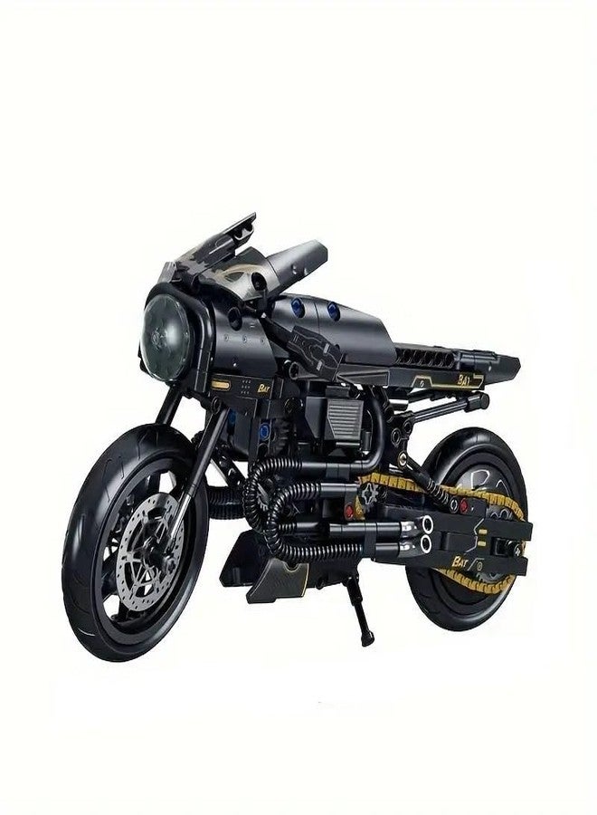EXOMOON 571pcs Cool Black Transformer Motorcycle Building Blocks, Motorbike Bricks Model Toys, Christmas/Thanksgiving Day Gift Multicolor - Image 1